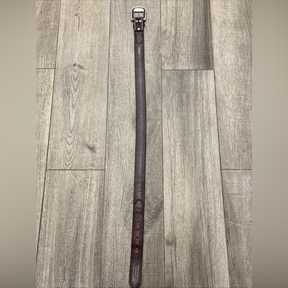 Ariat Mens Two-tone Leather Belt-A10004305 Brown Silver Buckle Size 34 NWOT - Picture 4 of 9